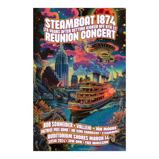 Limited Edition SXSW 2024 Steamboat Reunion Show Poster