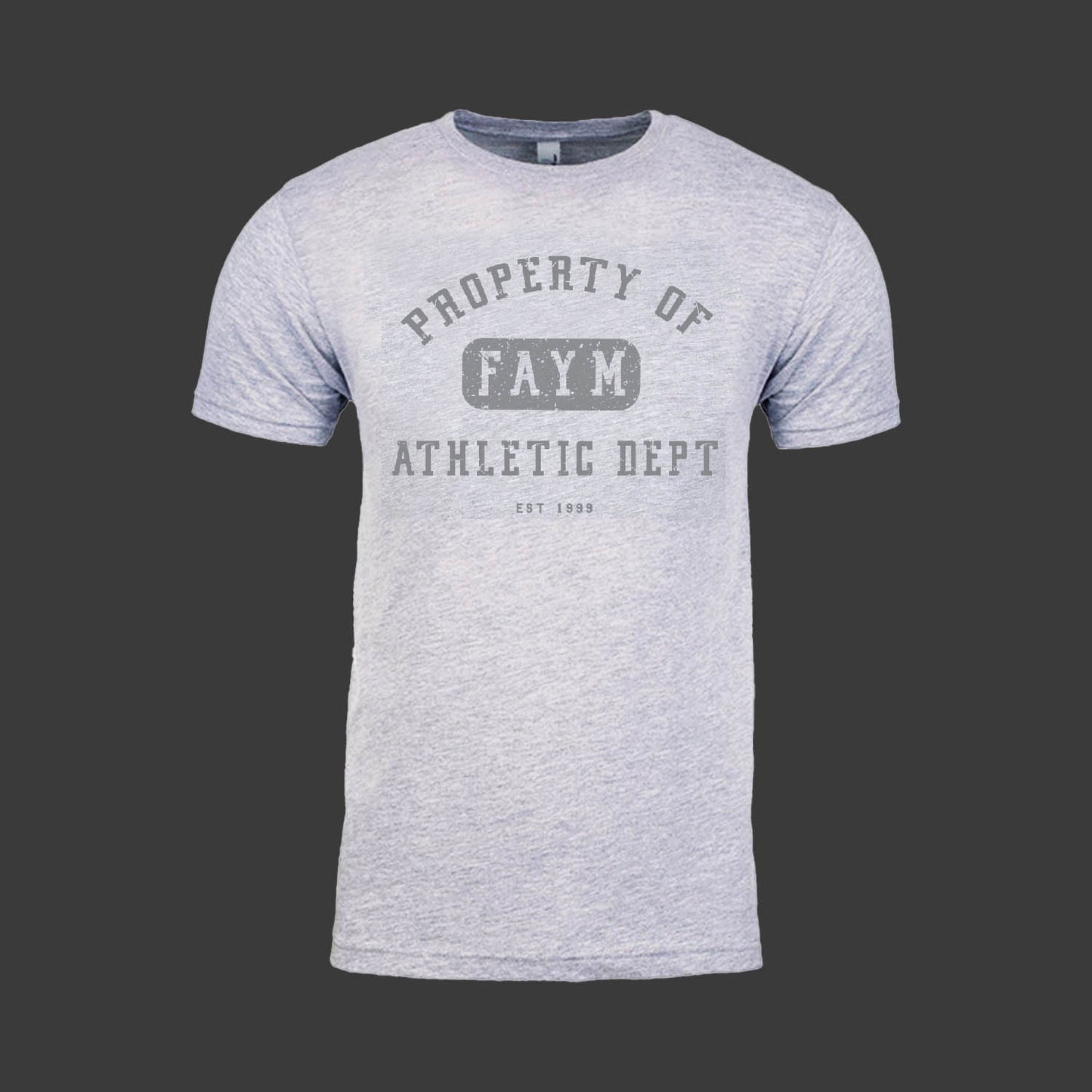 FAYM Athletic Dept. Men's/Unisex Heather Grey Tee