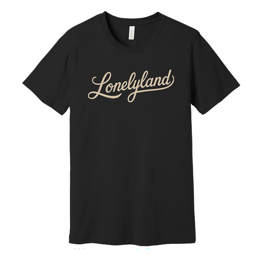 Lonelyland Tan Script Tee