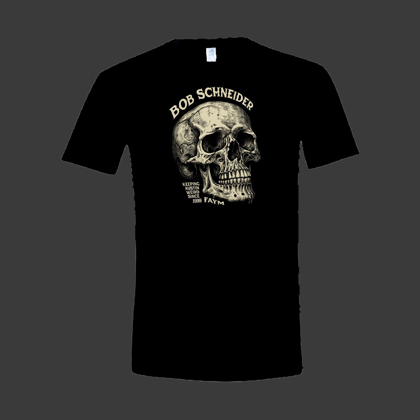 Keeping Austin Weird Skull Men's/Unisex Black Tee